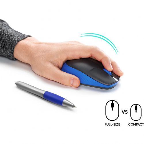 Miška Logitech M190, 1000 dpi, modra/črna