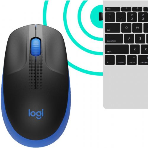 Miška Logitech M190, 1000 dpi, modra/črna