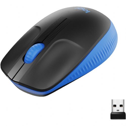 Miška Logitech M190, 1000 dpi, modra/črna