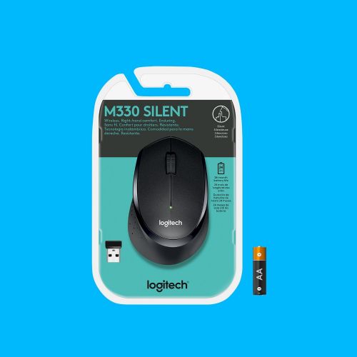 Miška Logitech M330 Silent Plus (črna)
