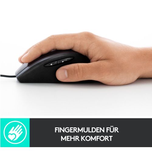 Miška Logitech M500s Corded, 4000 dpi, žična, črna