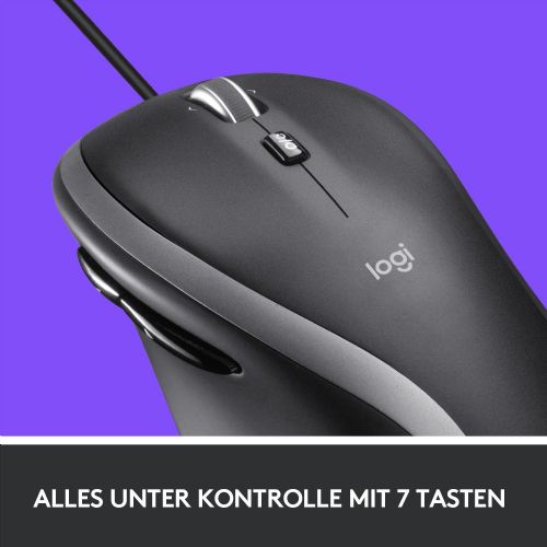Miška Logitech M500s Corded, 4000 dpi, žična, črna