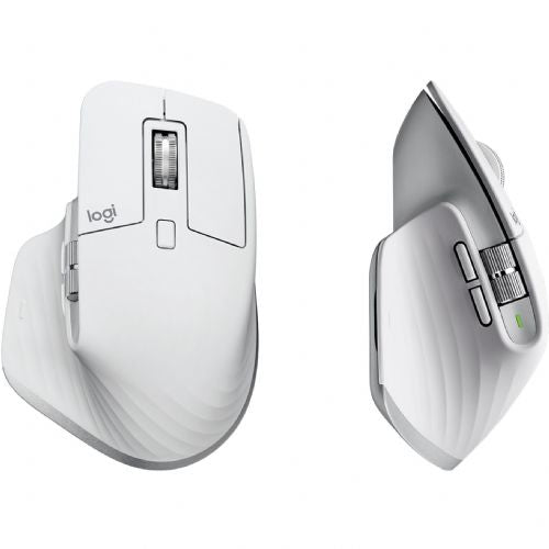Miška Logitech MX Master 3S, 7 gubmov, 8000 dpi, Bluetooth, svetlo siva