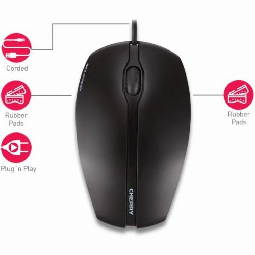 Miška Maus Cherry GENTIX Corded Optical Illuminated (črna, maloprodajna)