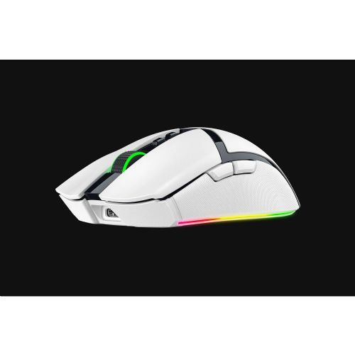 Miška Razer Cobra Pro bela, brezžična/žična, 30000 dpi, Razer Focus Pro senzor, 11-conska RGB osvetlitev