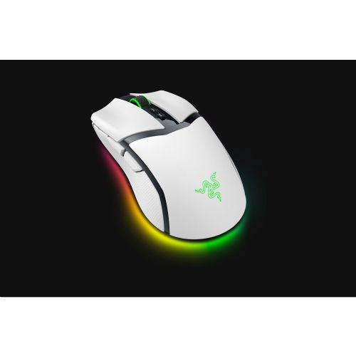 Miška Razer Cobra Pro bela, brezžična/žična, 30000 dpi, Razer Focus Pro senzor, 11-conska RGB osvetlitev