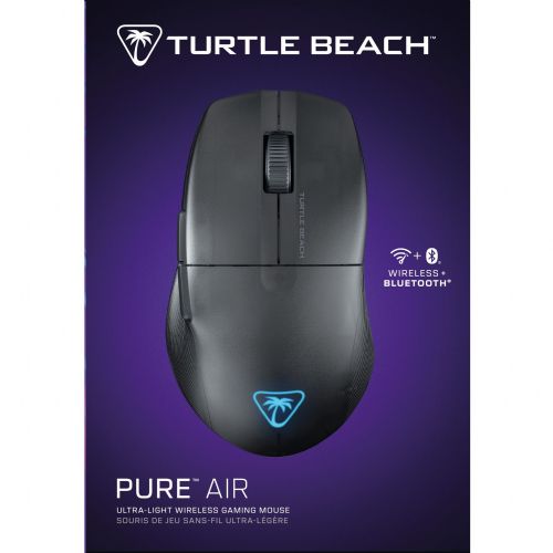 Miška Turtle Beach Pure Air brezžična/žična, 26000 dpi, optična, RGB osvetlitev, črna