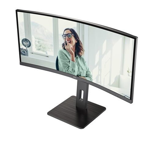 Monitor AOC CU34P3CV 86 cm (34-palčni), WQHD, VA, ukrivljen, 3440 x 1440, 21:9, 300 cd/m², 100 Hz, Adaptive-Sync, USB-vozlišče
