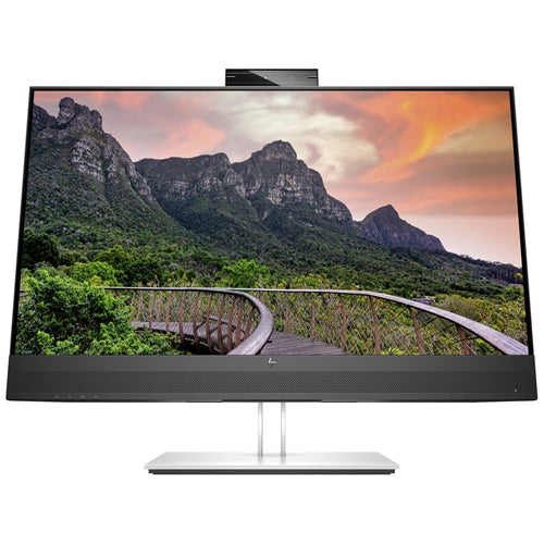 Monitor HP E27m G4, 68,58 cm (27"), 2560x1440 QHD, IPS, 16:9, 60 Hz, 5ms, HDMI, DP, USB-C (100 W), Pivot, kamera, siva/črna (40Z29AA#ABB)