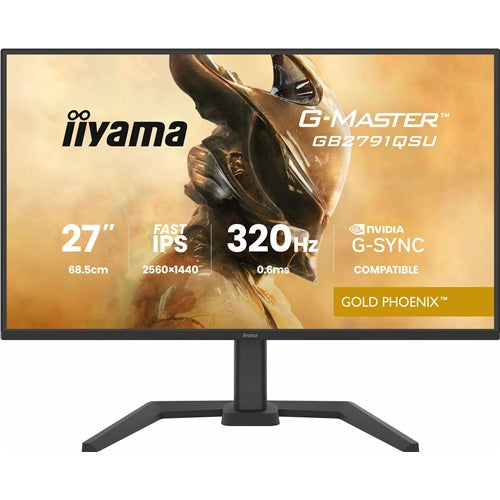 Monitor Iiyama G-MASTER GB2791QSU-B1 27", QHD, Fast-IPS, 320 Hz, HDR, USB-hub, črna