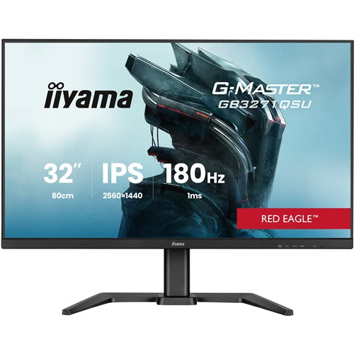 Monitor Iiyama G-Master GB3271QSU-B2 Red Eagle (80 cm (31,5"), črna (mat), QHD, IPS, FreeSync Premium, 180Hz plošča)