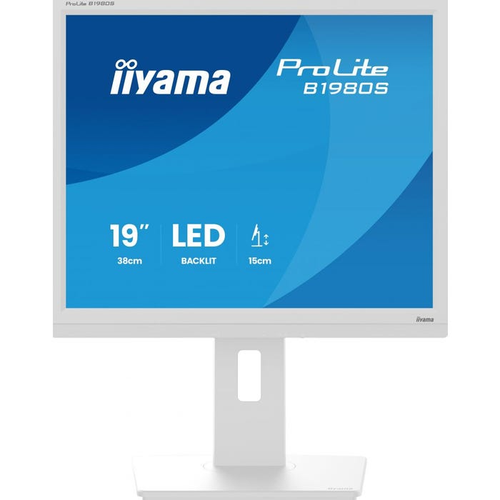 Monitor Iiyama ProLite B1980S-W1 48 cm (19"), SXGA, TN, HDMI, DP, ergonomsko stojalo, bela