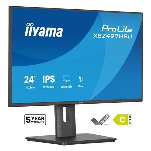 Monitor Iiyama ProLite XB2497HSU-B1 23,8" FHD IPS 120Hz podaljšano stojalo USB-hub