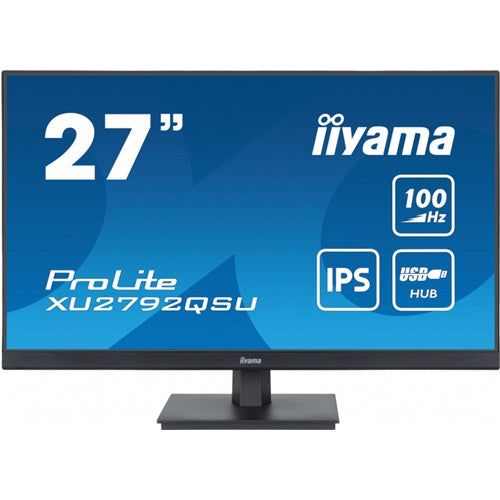 Monitor Iiyama ProLite XU2792QSU-B6, 68,58 cm (27"), 16 : 9, IPS, WQHD, 250 cd/m2, 100 Hz, HDMI, DP, črna