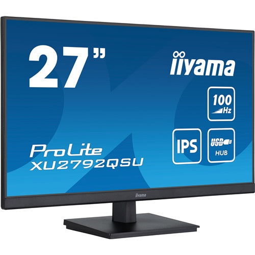 Monitor Iiyama ProLite XU2792QSU-B6, 68,58 cm (27"), 16 : 9, IPS, WQHD, 250 cd/m2, 100 Hz, HDMI, DP, črna
