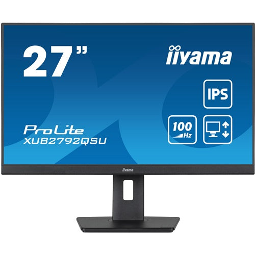 Monitor Iiyama ProLite XUB2792QSU-B6, 68,5cm (27"), 16:9,IPS, WQHD, 250cd/m2, 100Hz, 0,4ms,HDMI, DP, črna