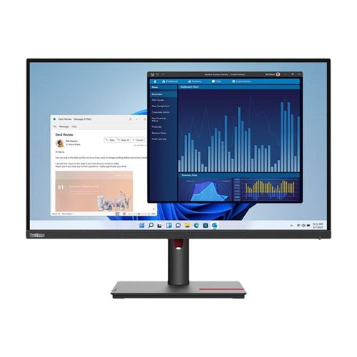 Monitor Lenovo ThinkVision T27p-30, 68,58 cm (27"), IPS, 16 : 9, 3840 x 2160, 350 cd/m2, 1300 : 1, 6 ms, USB-C (90 W), DP 1.2, HDMI 2.0, 60 Hz, 99 % sRGB