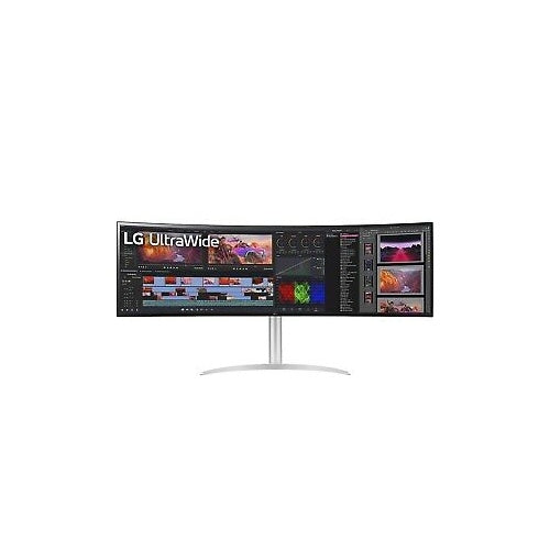Monitor LG 49WQ95X-W, 124cm (49"), 5120 x 1440 DQHD, IPS, Free G Sync, 144 Hz, 400 cd/m2, 5ms, srebrna/bela