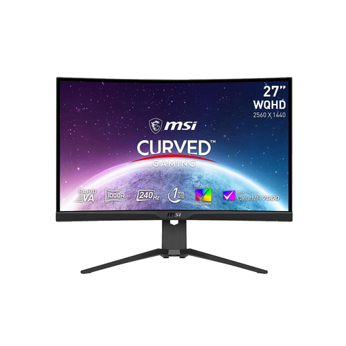 Monitor MSI MPG 275CQRXFDE 69 cm (27-palčni), WQHD, Rapid VA, ukrivljen, 2560 x 1440, 16:9, 400 cd/m², 240 Hz, HDR