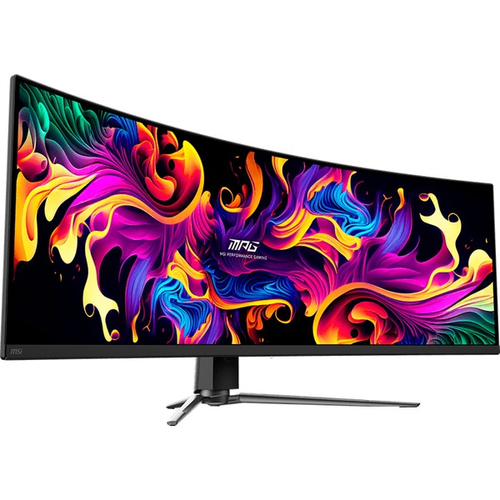 Monitor MSI MPG 491CQPDE QD-OLED (124,5 cm (49"), črn, DQHD, QD-OLED, ukrivljen, Adaptive-Sync, 144Hz zaslon)