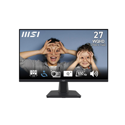 Monitor MSI PRO MP275QDE 69 cm (27-palčni), WQHD, IPS, 2560 x 1440, 16:9, 300 cd/m², 100 Hz, Adaptive-Sync, HDR
