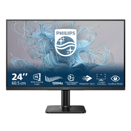Philips 24E2N1110 monitor (60,5 cm (23,8"), crni, FullHD, IPS, Adaptive-Sync, HDMI, VGA, 120Hz panel)