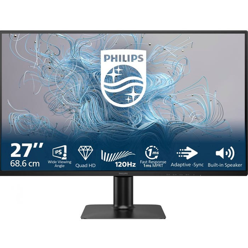 Monitor Philips 27E2N2500 27" QHD IPS 120Hz HDMI DP črn