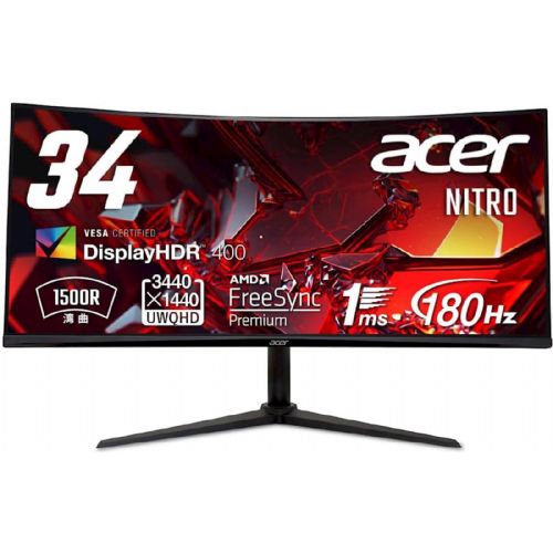 Monitor Acer Nitro XZ342CUV3BMiiphx 86,36 cm (34 ''), UWQHD VA 1 ms 180 Hz ukrivljen 1500R UM.CX2EE.305