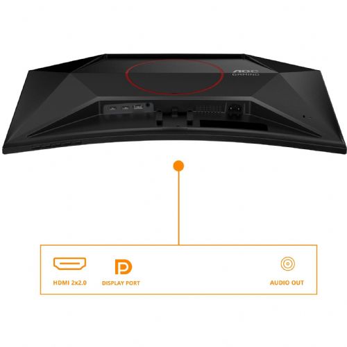 Monitor AOC C27G42E 27" FullHD ukrivljen, 180Hz, 1ms, HDR, Adaptive-Sync, črna