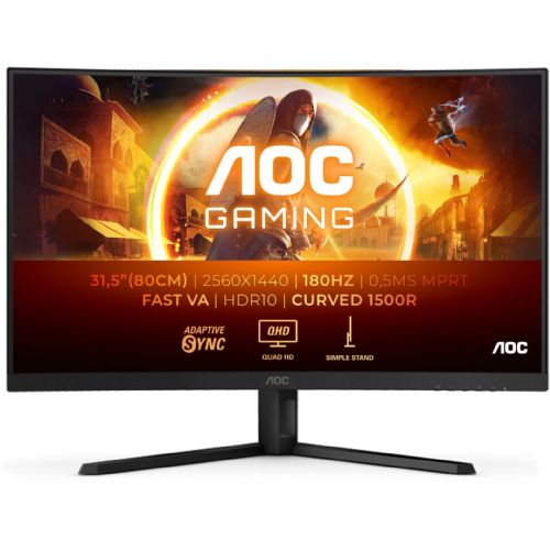 Monitor AOC CQ32G4VE 31,5" QHD ukrivljen, 180Hz, 1ms, HDR, FreeSync