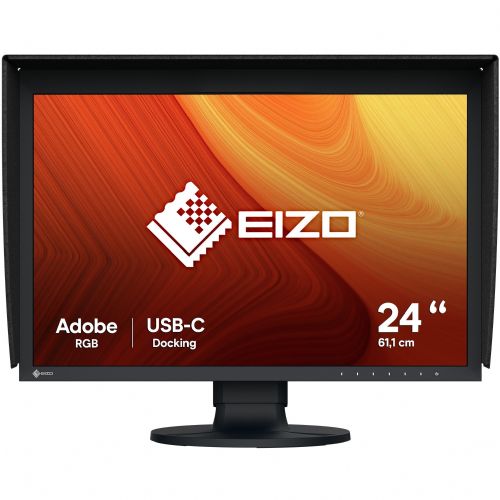 Monitor Eizo CG2400S ColorEdge (61,1 cm (24,1"), črn, WUXGA, IPS, USB-C, USB-vozlišče, KVM stikalo)
