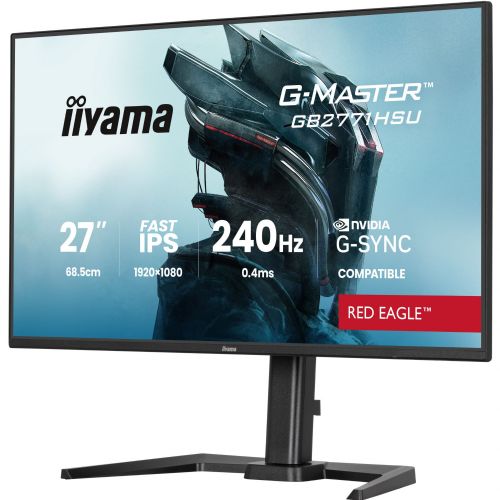 Monitor Iiyama G-Master GB2771HSU-B1 27" (68,6 cm), FullHD, 240Hz, Fast-IPS, G-Sync, črn (mat)