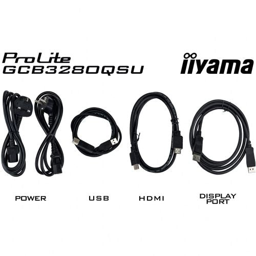 Monitor Iiyama G-Master GCB3280QSU-B2 31,5", QHD, VA, ukrivljen, 180Hz, črna