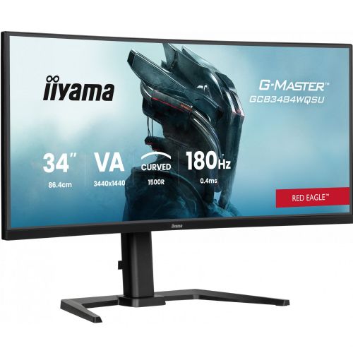 Monitor Iiyama G-Master GCB3484WQSU, 86,4 cm (34"), 3440 x 1440, 21:9, VA, 500 cd/m2,0,4ms, črna