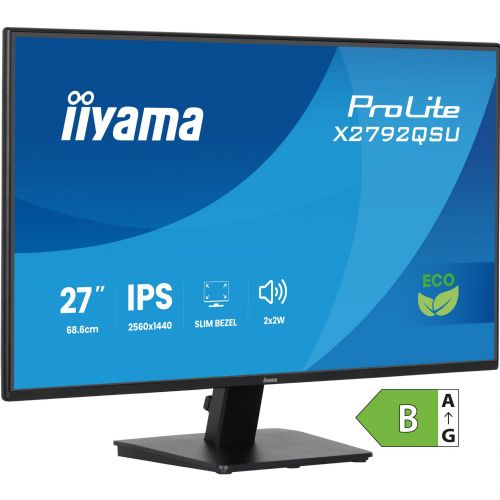 Monitor Iiyama ProLite X2792QSU-B1 27", QHD, IPS, 120 Hz, HDMI/DP/USB