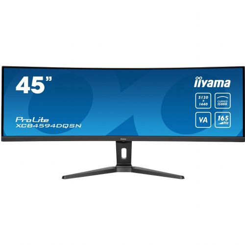 Monitor Iiyama Prolite XCB4594DQSN-B1 105.06 cm (45''), 5120x1440 (QHD), VA, 450cd/m2, 32:9, 165Hz 0,8ms HDMI DP USB-C 90W, RJ45 LS Črn
