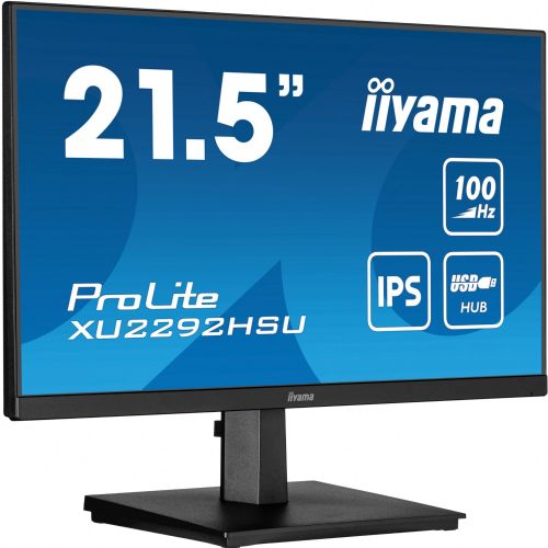 Monitor Iiyama ProLite XU2292HSU-B6 55,9cm (22") 16:9 FHD IPS 0,4ms 100Hz HDMI DP USB zvočnik črna