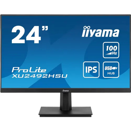 Monitor Iiyama ProLite XU2492HSU-B6, 60,45cm (23,8"), 1920x1080 FHD, 16:9,IPS,250cd/m2,0,4ms,HDMI,DP,USB-A,črna