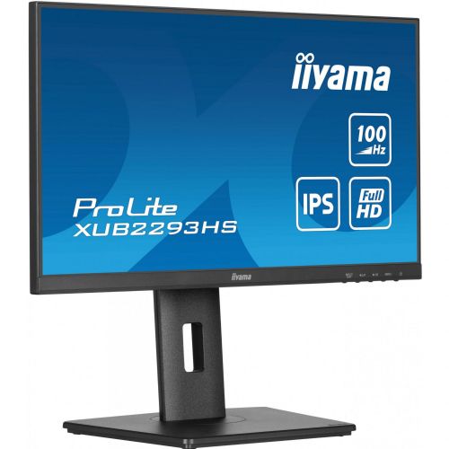 Monitor iiyama ProLite XUB2293HS-B6 54,6 cm (21,5"), 1920x1080 (FHD), IPS, 300cd/m2, 16:9 1ms 100Hz HDMI DP zvočnik Pivot črna