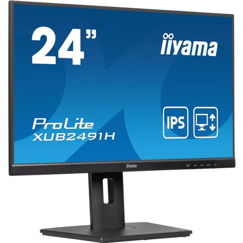 Monitor Iiyama ProLite XUB2491H-B1 60,5 cm (23,8"), FullHD, IPS, Adaptive Sync, ergonomsko stojalo, 100Hz plošča, črna