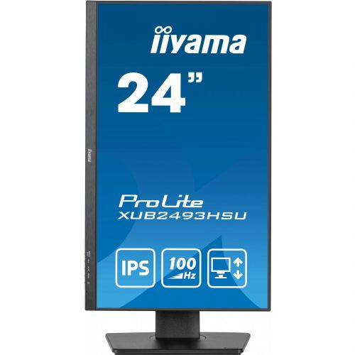 Monitor Iiyama ProLite XUB2493HSU-B7 60,5 cm (23,8"), FullHD, IPS, ergonomsko stojalo, USB vozlišče, 100Hz zaslon, črna