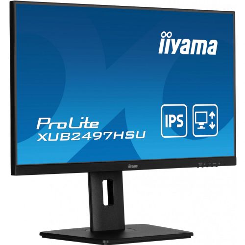 Monitor iiyama ProLite XUB2497HSU-B2 60,5 cm (23,8"), 1920x1080 (FHD), IPS, 300 cd/m2, 16:9 1ms 100Hz USB-Hub HDMI DP zvočnik Pivot, črna