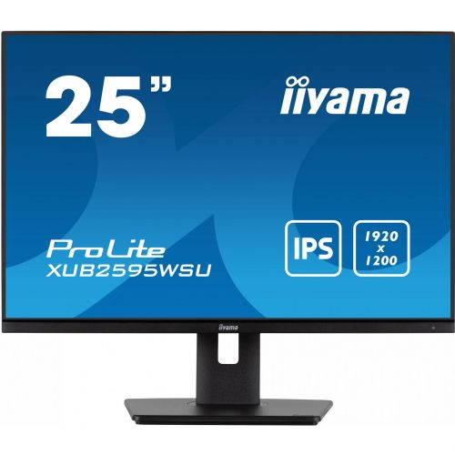 Monitor Iiyama ProLite XUB2595WSU-B5, 25", IPS, nastavljiva višina in vrtljiva funkcija, 1920 x 1200, HDMI, DisplayPort, USB Hub, FreeSync