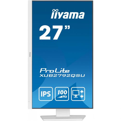 Monitor IIYAMA ProLite XUB2792QSU-W6 68,5cm (27") 100Hz 2K IPS LED LCD HDMI/DP zvočniki, bela
