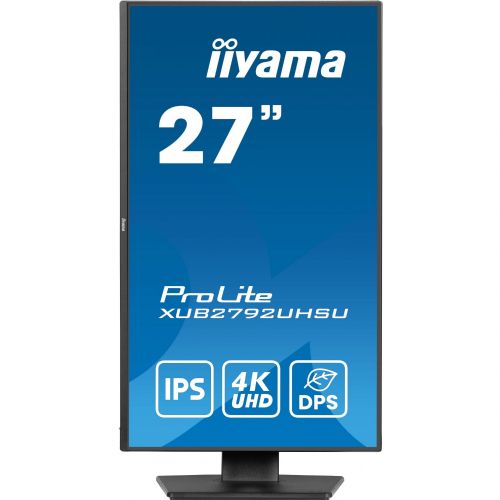 Monitor Iiyama ProLite XUB2792UHSU-B6 68,6 cm (27"), 3840x2160 (4K UHD), IPS, 350cd/m2, 16:9 4ms 60Hz DP HDMI USB zvočnik Pivot, črna