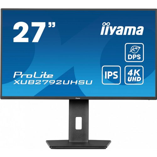 Monitor Iiyama ProLite XUB2792UHSU-B6 68,6 cm (27"), 3840x2160 (4K UHD), IPS, 350cd/m2, 16:9 4ms 60Hz DP HDMI USB zvočnik Pivot, črna