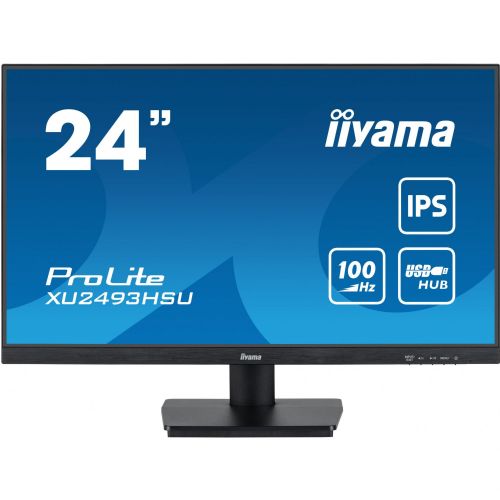Monitor Iiyama XU2493HSU-B7, 60,5 cm (23,8"), 1920 x 1080 FHD, 16:9, IPS, 300 cd/m2,1 ms, crni