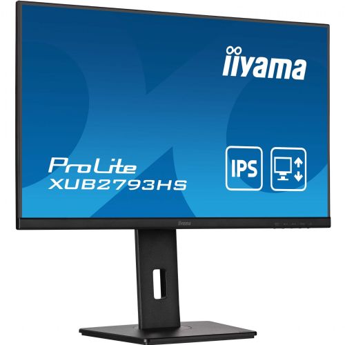 Monitor Iiyama XUB2793HS-B7, 68,6 cm (27"), 1920 x 1080 (FHD), IPS, 300 cd/m2, 1 ms, 100 Hz, HDMI, črna