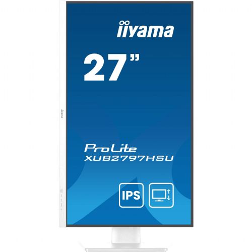 Monitor Iiyama XUB2797HSU-W2, 68,6 cm (27"), 16 : 9, HDMI + DP + 2 x USB, IPS, 100 Hz, črna