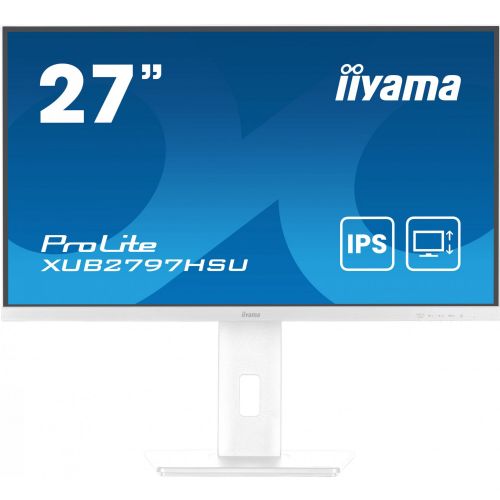 Monitor Iiyama XUB2797HSU-W2, 68,6 cm (27"), 16 : 9, HDMI + DP + 2 x USB, IPS, 100 Hz, črna